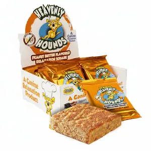 Heavenly Hounds Peanut Butter Chews - Anxiety Relief for Dogs - Natural Ingredients - No Hemp Calming Treats, 2 Oz - Pack of 12