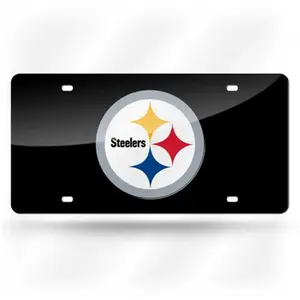 Rico Industries RIC- Pittsburgh Steelers NFL Laser Cut License Plate Cover Colored