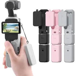 Pocket 3 Silicone Cover, For Xtra Muse Protective Case Lens Protector Scratch-Resistant Sleeve Skin Compatible with DJI OSMO Pocket 3 Creator Combo/Xtra Muse Accessories (Grey)