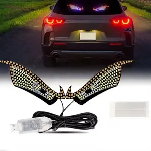 Car LED Devil Eyes Light Decorative Lights USB Warning Lights Dynamic Demon Eye Lights Atmosphere Light Auto Accessories Car Ornament
