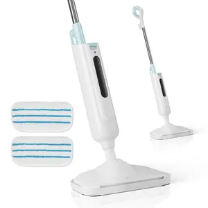 Electric Upright Steam Mop - Lightweight Floor Steamer for Hardwood, Tile, Laminate Floors, 2 Washable Pads