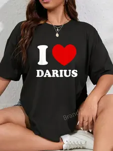 100% Cotton I Love Darius Funny First Name Darius T-Shirt