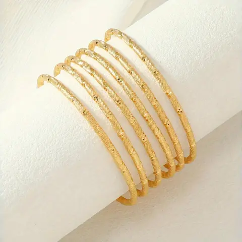 Vintage Luxury 24k Golden Plated Twisted Bangle, Elegant Fashion Copper Bracelets, Exquisite Bracelet for Daily & Wedding Occasions, All-season Collection from the Middle East, Elegant Jewelry Bracelet, Bracelet Style
