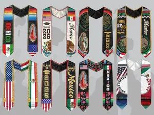 Mexican Graduation Sash, Graduation Stole 2026, Mexican American Flag Sash, Graduation Gift For Him and Her