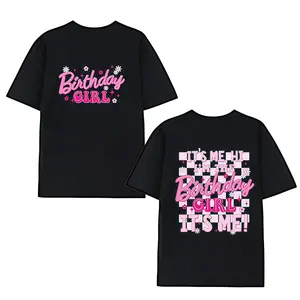 100% Premium Cotton T-shirtBirthday Girl Shirt 2nd 3rd 4th 5th 6th 7th 8th 9th 10th Birthday Outfit for Girls Cotton Round Neck Tops