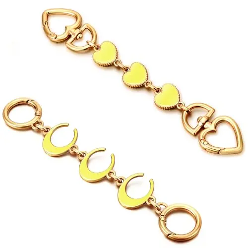 Ai 2pcs Light Yellow Heart Moon