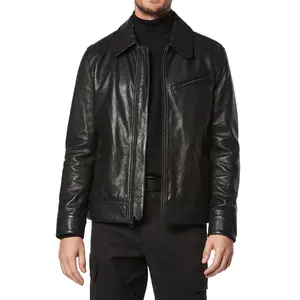 Mens Vintage Black Leather Jacket
