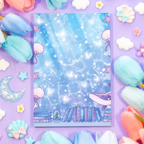 Notepad 4 in x 6 in 50 Sheets NOT Sticky Office Stationery Supplies Workbook Journal Planner Notebook with Various Designs