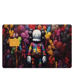 Colorful Clown Debit Card Sticker unique design