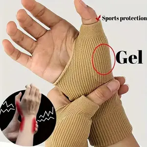 1-piece, gel pad thumb non-pressure compression gloves, breathable wrist syndrome care joint support gloves for daily use.