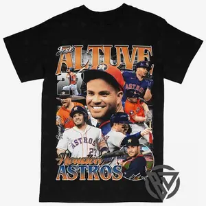 Jose Altuve T-shirt For Men Women, For Fans Unisex Casual Streetswear Top Houston Astros MLB Baseball