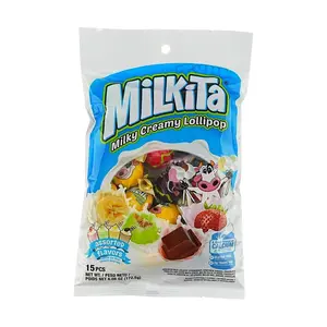 Milkita Milk Lollipop Assorted Flavors 15 Count 172.5g - Fun & Chewy Candy Treats