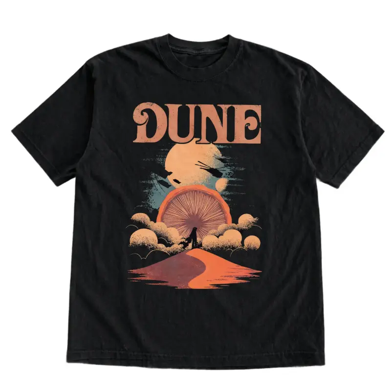 Dune movie-themed T-shirt, sci-fi desert adventure T-shirt, Dune book-inspired T-shirt, vintage Dune T-shirt, gift for men and women, crew neck T-shirt, trendy T-shirt