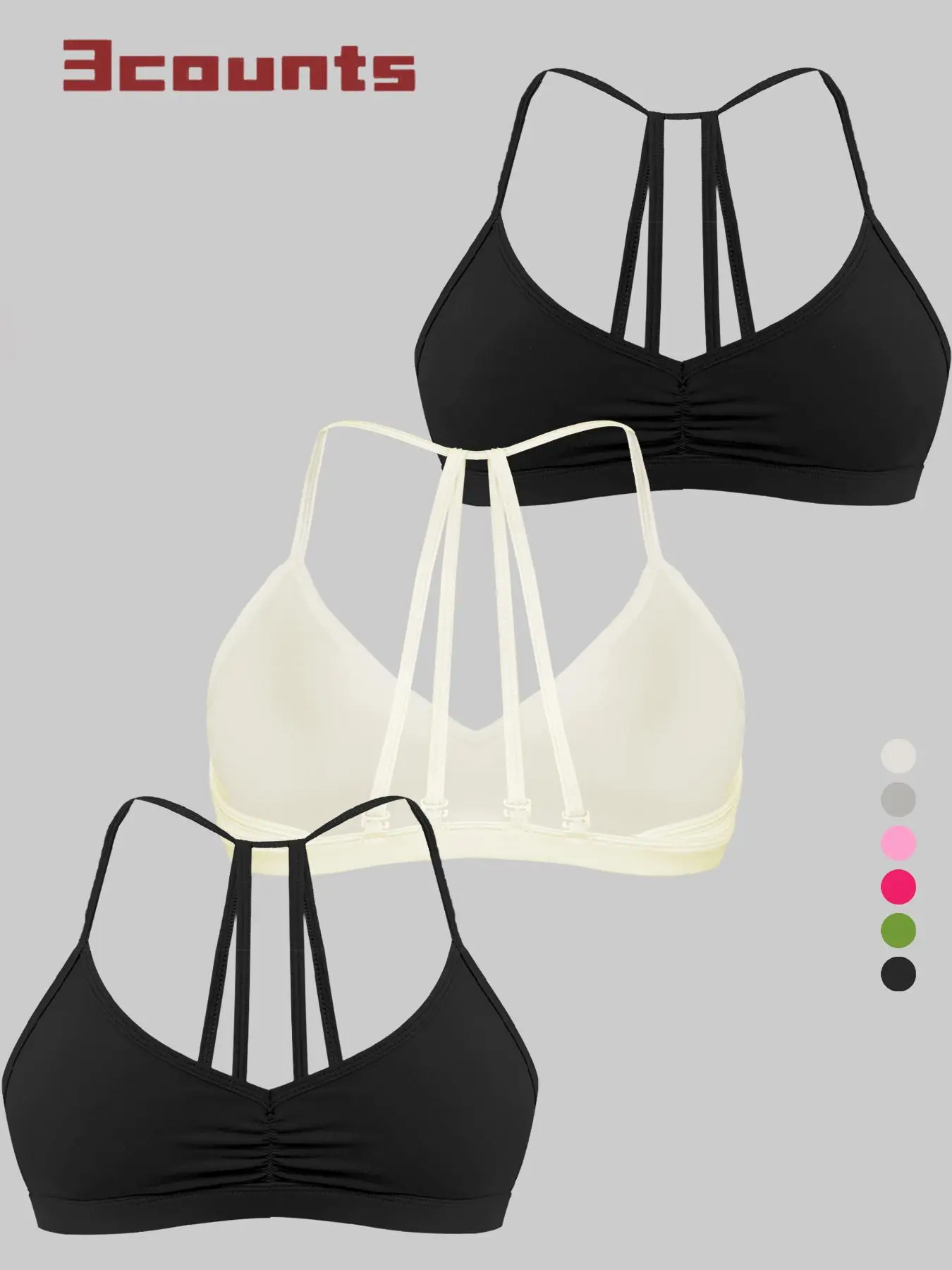 Women's Solid Backless Sports Bra, Breathable Comfortable Quick-drying Sports Underwear, Gym Clothes, Ladies Sportswear for Indoor Outdoor Wear