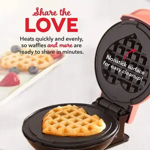 Mini Waffle Maker 3-Pack Gift Set – Mini Waffle Maker, Heart-Shaped Waffle Maker & Griddle, Perfect for Gifts
