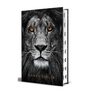 Biblia RVR 1960 letra grande tamaño manual, tapa dura León de Juda con índice / Spanish Bible RVR 1960 Handy Size Large Print Hardcover Lion of Judah with In (Spanish Edition)