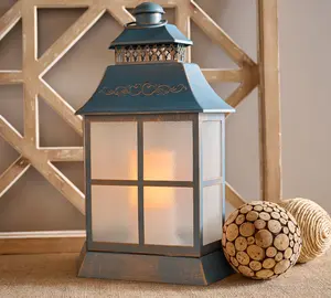 18" In/Outdoor Flickering Flame Lantern by Valerie