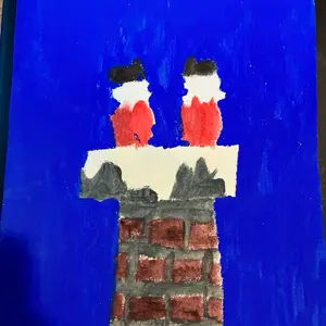 Santa Claus Chimney Painting DIY Kit, Water-Based Mess-Free Paint, DIY Crafts Supplies, Suitable for Adults/Kids All-Ages Projects