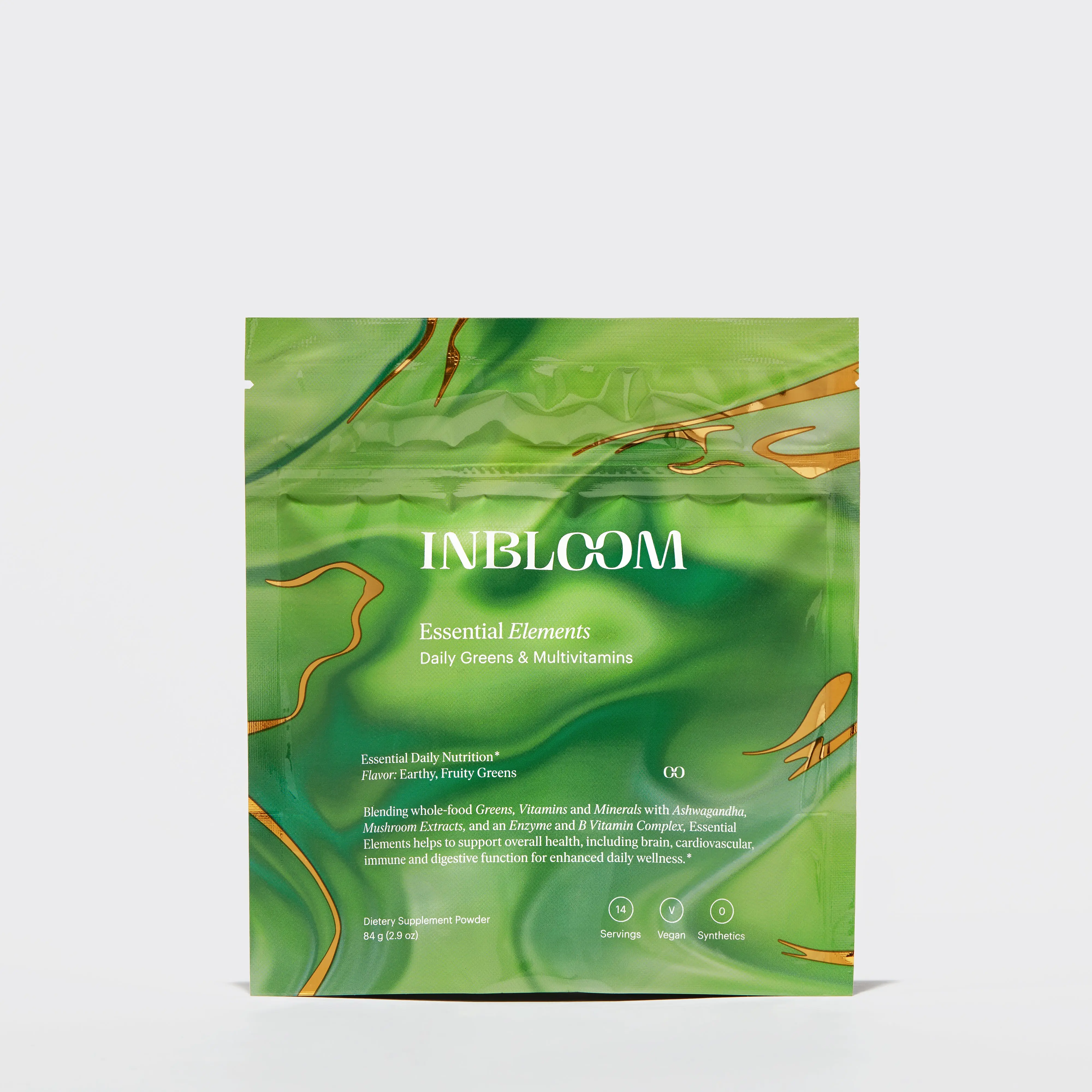 INBLOOM Kate Hudson Essential Elements Drink Mix with Vitamins and Minerals to Support Overall Health and Wellness Immunity Boost - Ashwagandha and B Vitamin Complex - 14 Servings 2.9 oz (Pack of 1)