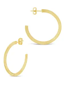 Herringbone Chain Hoop Earrings Herringbone Chain Hoop Earrings