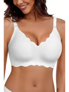 Women's No Steel Cup Bra, Wireless bras, Comfortable Everyday Wear, Sizes S-2xl, Plain Design, Full Coverage, Min Support, Lined, All Seasons