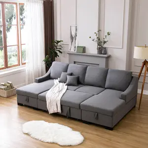 FREE SHIPPING Sleeper Sectional Sofa with Double-Buy with confidence-we are also a retail furniture store!