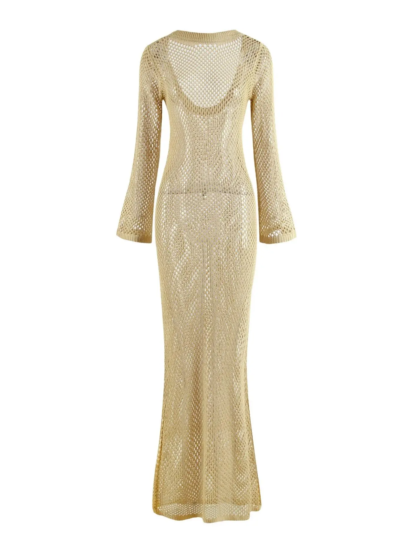 gold beach cover up dress Metallic Gold Mesh Swin Cover-up