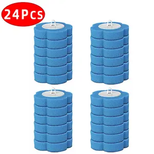 Disposable Toilet Cleaning Tool, 2025 New Disposable Toilet Brush Set Cleaning Supplies for Bathroom Cleaning Extended Handle, 24 Pcs Brush Blue Refill