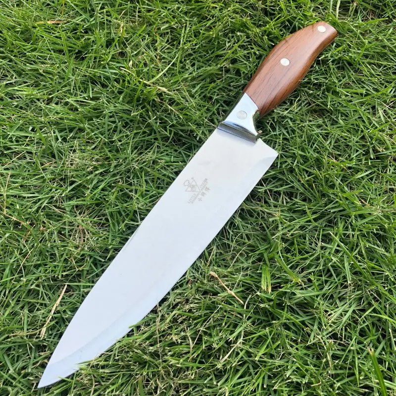 Long Chef Knife Camping Straight Blade, High Hardness Stainless Steel, Non-Slip Handle Hunting Camp Multi-Functionknife, Stainless Steel Knives