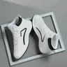 Men's Outdoor High-Top Sporty Casual Shoes, PU Leather Skateboard Shoes, Medium Width, Less Than Ankle Height, All Seasons, Trending Shoes, Sports Shoes, Skateboarding Shoes