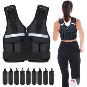 Adjustable Weight Vest Set: Sportneer 2-18 lbs / 2-40 lbs Weight Vest 16-in-1 Quick Adjustment Running Vest Suitable for Men Women Gym Home Workout Fitness Strength Training 2-18 / 40 lbs Detachable