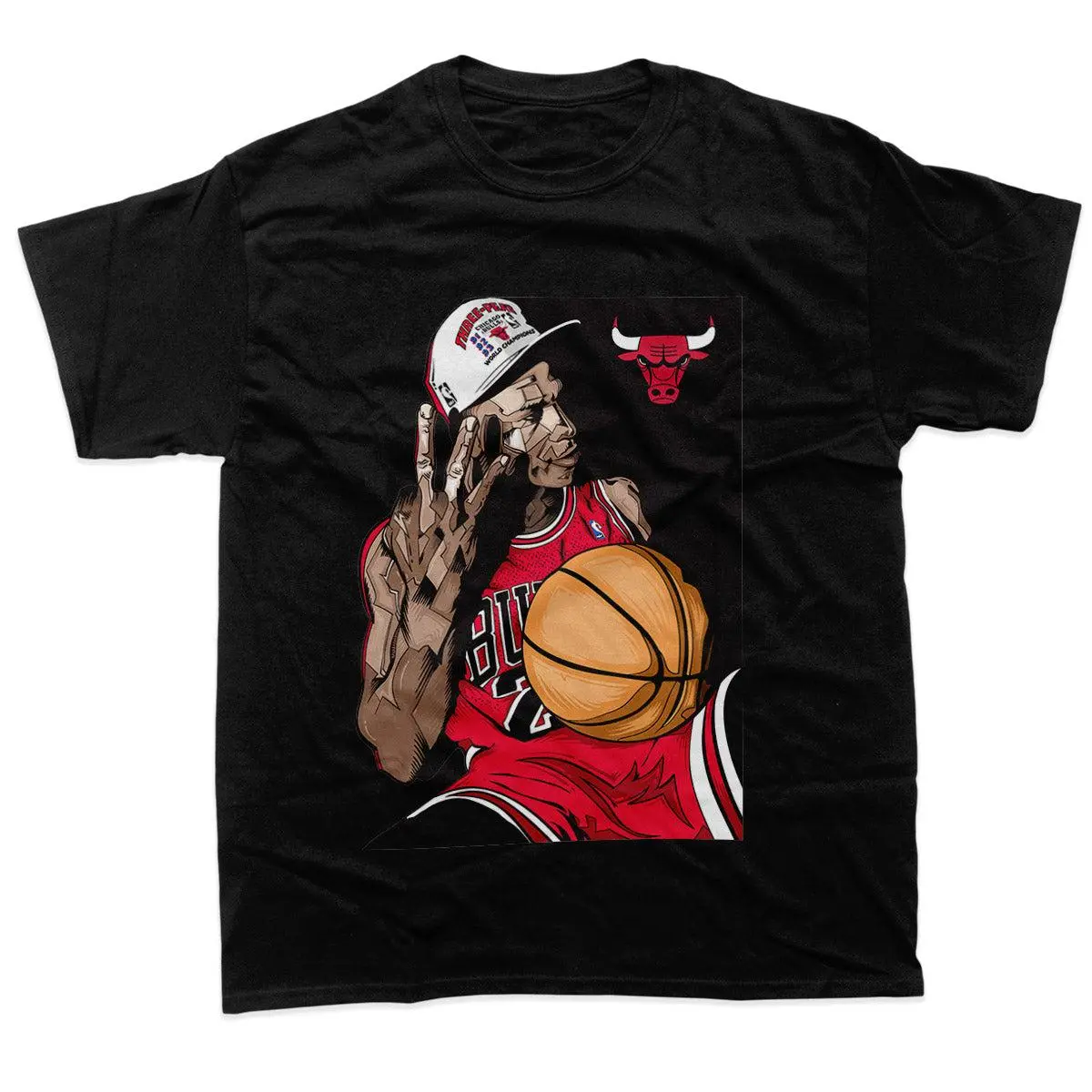 MJ (3 PEAT)-Black T-shirt