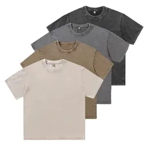 Pack of 1 or 4 pieces; men’s casual athletic short-sleeve T-shirt; cotton; solid color; washed distressed finish; suitable for outdoor sports and casual wear; men’s T-shirt; men’s short-sleeve; summer clothing; summer short-sleeve