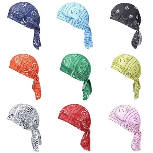 9Pcs Paisley Headscarf Set for Men, Sweat Wicking Cooling Helmet Liner, Soft Breathable Bandana, Ideal for Cycling, Motorcycle & Outdoor Sports