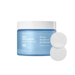 Wellage Real Hyaluronic Blue Toner Pad 210ml (7.10 fl.oz)  | Hydrating Toner Pads, Hyaluronic Acid, Dewy Skin, Glass Skin, Korean Skincare