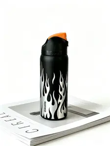 Owala 32oz Flame Water Bottle - 24hr Cold Retention, Stylish Leakproof Travel Tumbler, Matte Finish, Washable Lid, Reusable Portable Kitchen Drinkware for Everyday Use