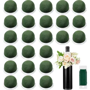 12 count Mini Floral  Holder Round Floral  with Green Arrangement Wire Arrangement Supplies  Table Wedding  Bottle Decor