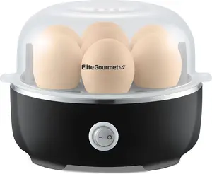 Easy Egg Cooker Electric 7-Egg Capacity, Soft, Medium, Hard-Boiled Egg Cooker with Auto Shut-Off