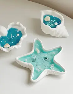 Handcrafted Ocean Seashell Candle - Eco-Friendly Jelly Wax Candle for Home Decor and Gift Giving - Freshener