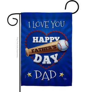 Breeze Decor G165171-BO I Love You Dad Garden Flag Family Fathers Day 13 x 18.5 in. Double-Sided Decorative Vertical Flags for House Decoration Banner Yard Gift