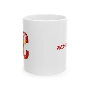 KC Kansas City White Ceramic Mug 11oz Red Kingdom