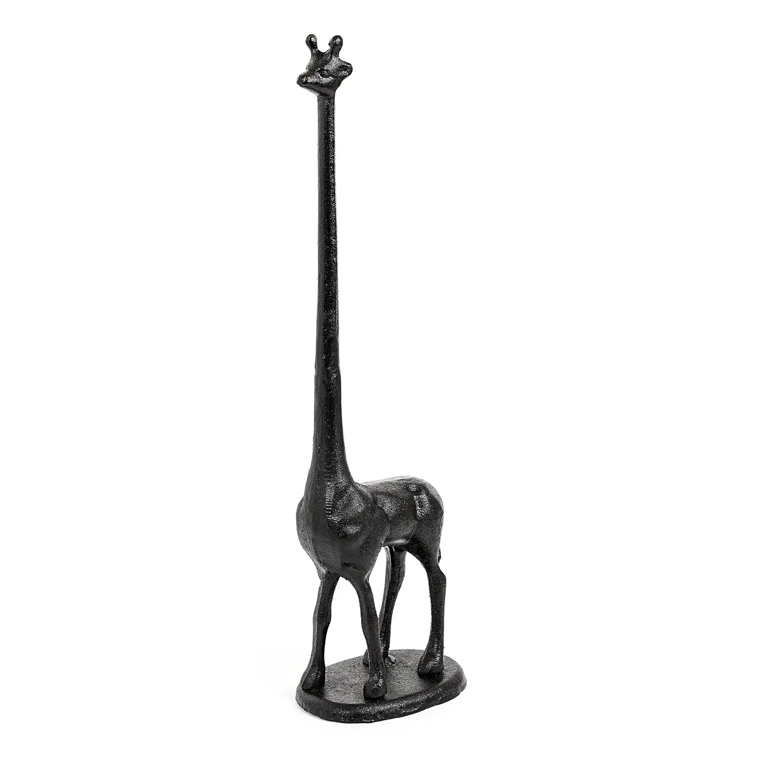 Sungmor Cast Iron Giraffe Paper Towel Holder, Updated Heavy Duty Solid Base, Free Standing Bathroom Toilet Paper Holder, Versatile Home Decor Statue, Stand Up Paper Towel Stand for Kitchen Countertop