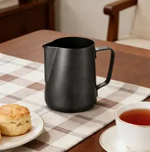 600ml Matte Black Milk Frother Pitcher – Make Cafe-Worthy Lattes At Home