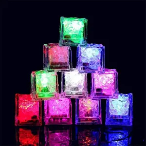 5/10pcs Led Ice Cube Waterproof Multicolor Flashing Glow in The Dark Ice Cube for Wedding Party Wine Bar Drinking Decoration