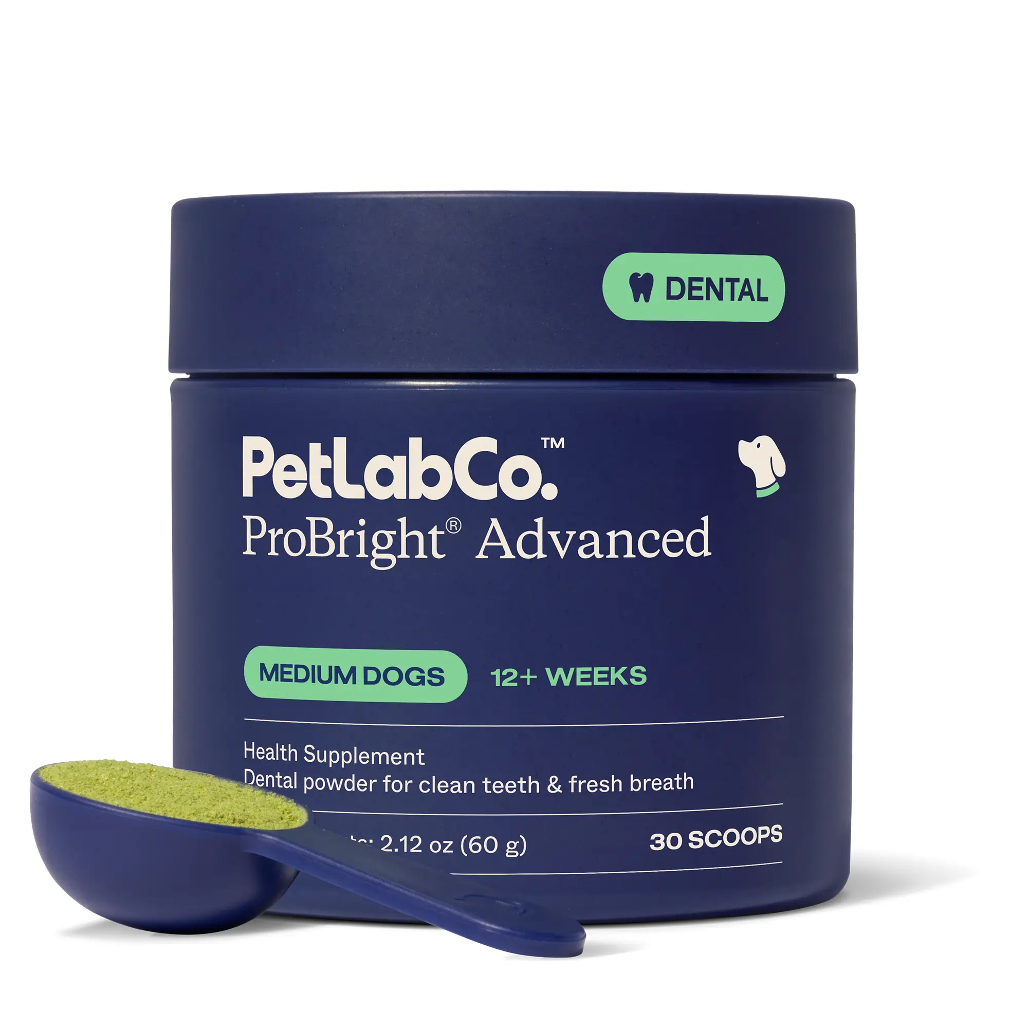 PetLab Co. ProBright Advanced Dental Powder - Dog Breath Freshener - Teeth Cleaning Made Easy – Targets Tartar & Bad Breath