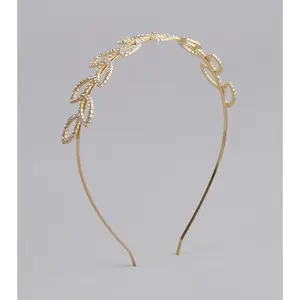 Crowning Moment Rhinestone Leaf Headband