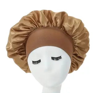 Chocolate Satin Bonnet (No Tying Required!)