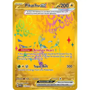 Pokemon TCG Pikachu ex - 179/131 Prismatic Evolutions Near Mint Trading Card Single