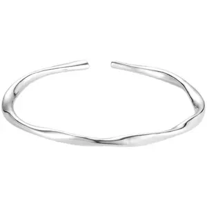 2PCS-Mobius bracelet women's niche design sense plain ring silver bracelet light luxury versatile high-end sense jewelry