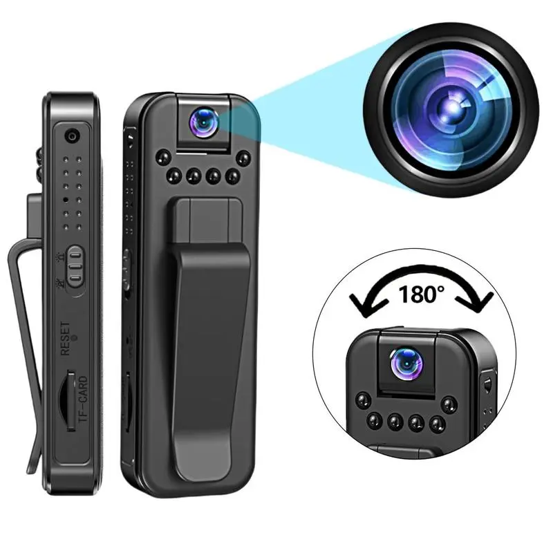 1080P HD Outdoor Sports Camera, Portable Wireless WIFI Vlog Digital Camera with 180° Rotatable Lens & Night-Vision Function, Portable Video Recorder, Action Camera for Outdoor Sport Skiing Cycling Hiking